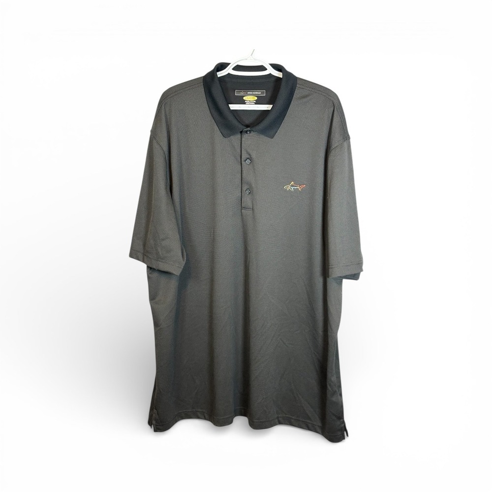 Greg Norman Play Dry Golf Polo Shirt XXXL Mens Charcoal Gray Short Sleeve